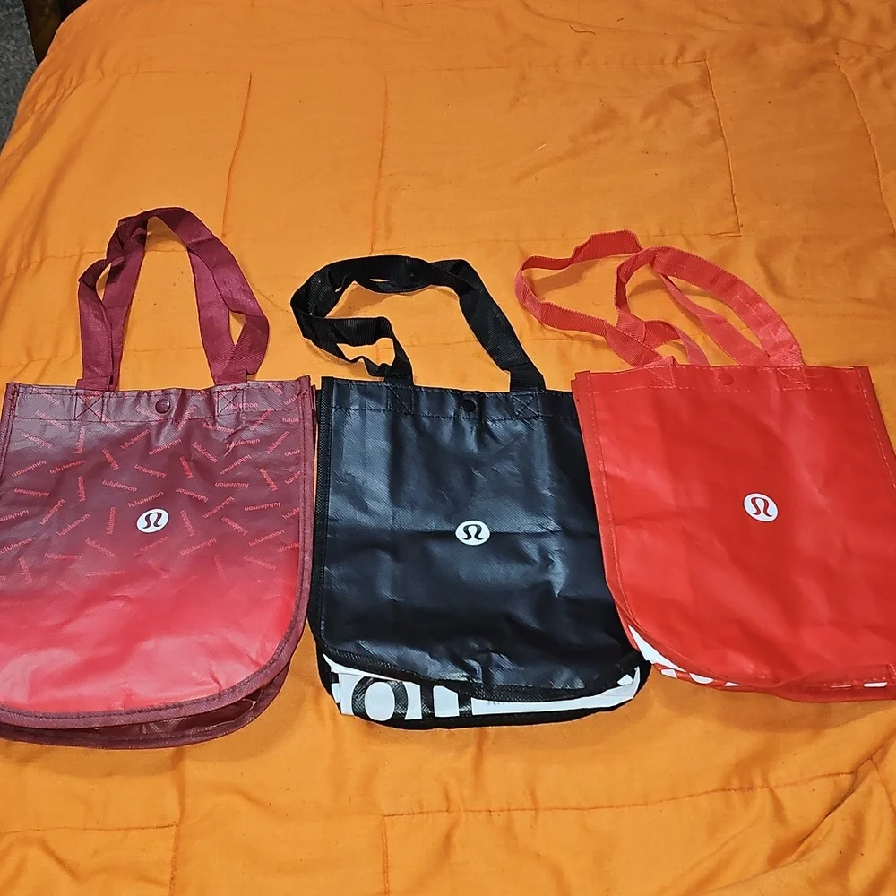 Lululemon Reusable Small Totes!! 3 Different Bags